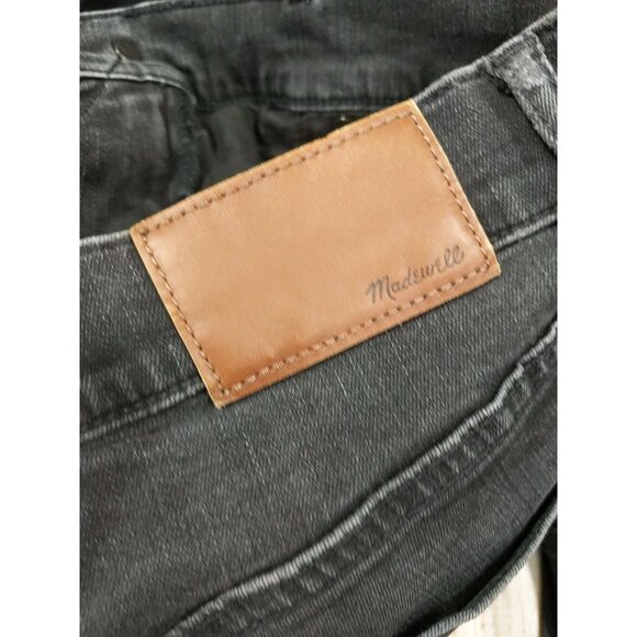 MADEWELL Women's 9" High Riser Skinny Skinny Jeans Black Zip Fly Size 25 - Picture 3 of 10